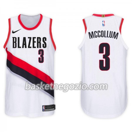 Canotte Uomo Portland Trail Blazers CJ McCollum 3 Nike 2017-18 Bianco Swingman